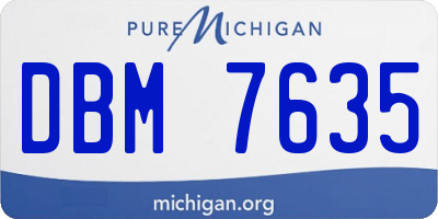 MI license plate DBM7635