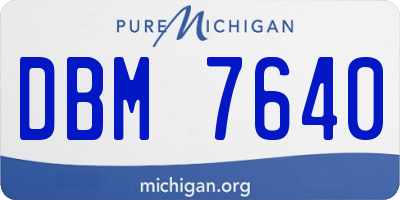 MI license plate DBM7640