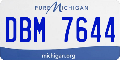MI license plate DBM7644