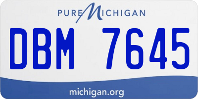 MI license plate DBM7645