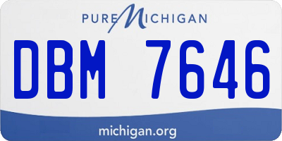MI license plate DBM7646