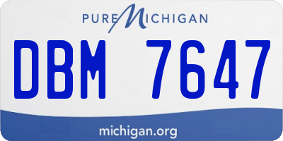 MI license plate DBM7647