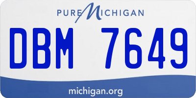 MI license plate DBM7649
