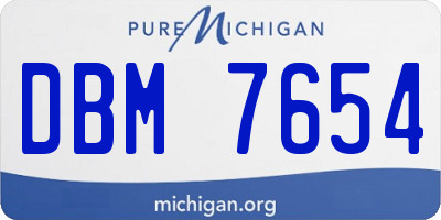 MI license plate DBM7654