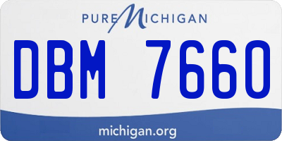 MI license plate DBM7660