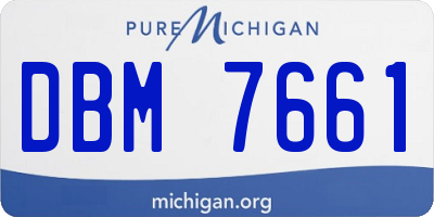 MI license plate DBM7661