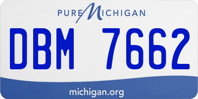 MI license plate DBM7662