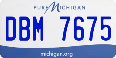 MI license plate DBM7675