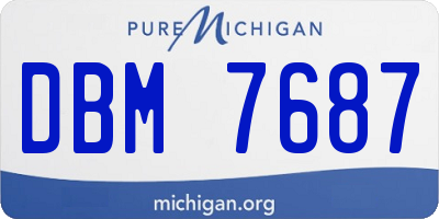MI license plate DBM7687