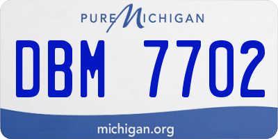 MI license plate DBM7702