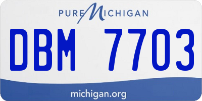 MI license plate DBM7703