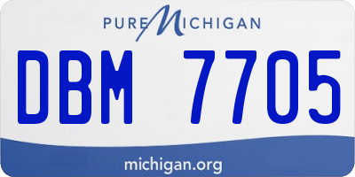 MI license plate DBM7705