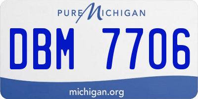 MI license plate DBM7706