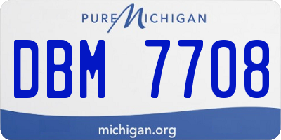 MI license plate DBM7708