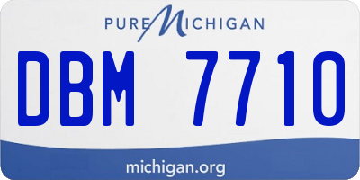 MI license plate DBM7710