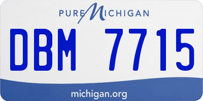 MI license plate DBM7715