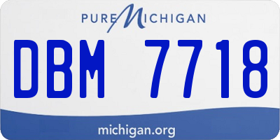 MI license plate DBM7718
