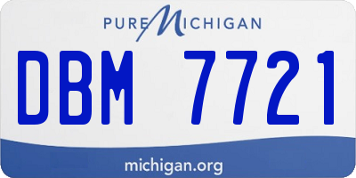 MI license plate DBM7721
