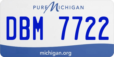 MI license plate DBM7722