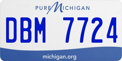 MI license plate DBM7724