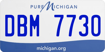 MI license plate DBM7730