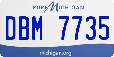 MI license plate DBM7735