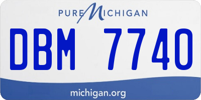 MI license plate DBM7740