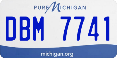 MI license plate DBM7741