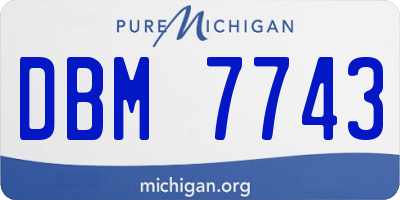 MI license plate DBM7743