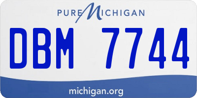 MI license plate DBM7744