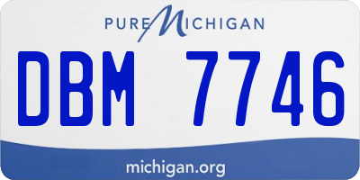 MI license plate DBM7746
