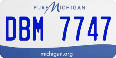 MI license plate DBM7747