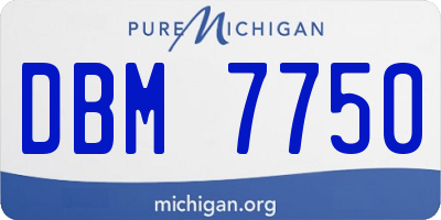 MI license plate DBM7750