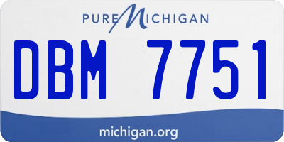 MI license plate DBM7751