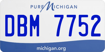 MI license plate DBM7752