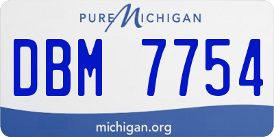 MI license plate DBM7754