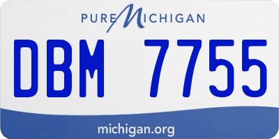 MI license plate DBM7755
