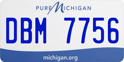 MI license plate DBM7756