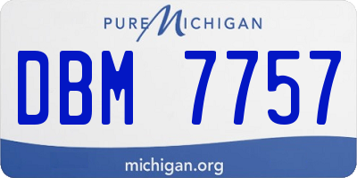 MI license plate DBM7757