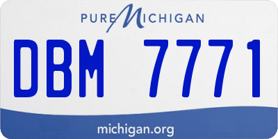 MI license plate DBM7771