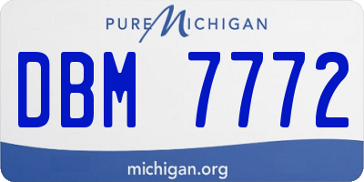 MI license plate DBM7772