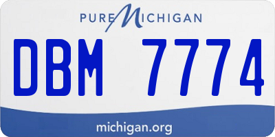 MI license plate DBM7774
