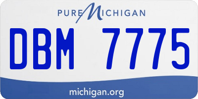 MI license plate DBM7775