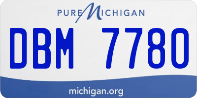 MI license plate DBM7780