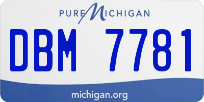 MI license plate DBM7781