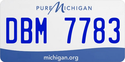 MI license plate DBM7783