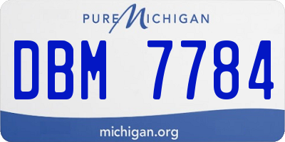 MI license plate DBM7784