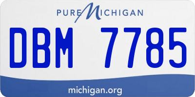 MI license plate DBM7785