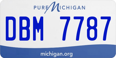 MI license plate DBM7787