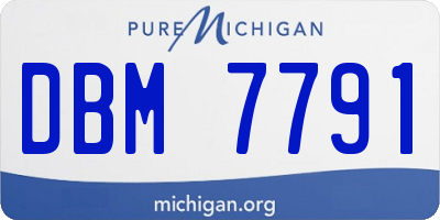 MI license plate DBM7791